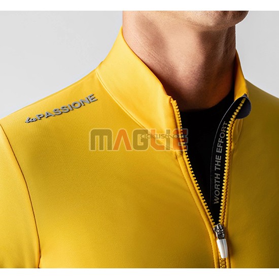 Maglia La Passione Manica Lunga 2019 Giallo Grigio